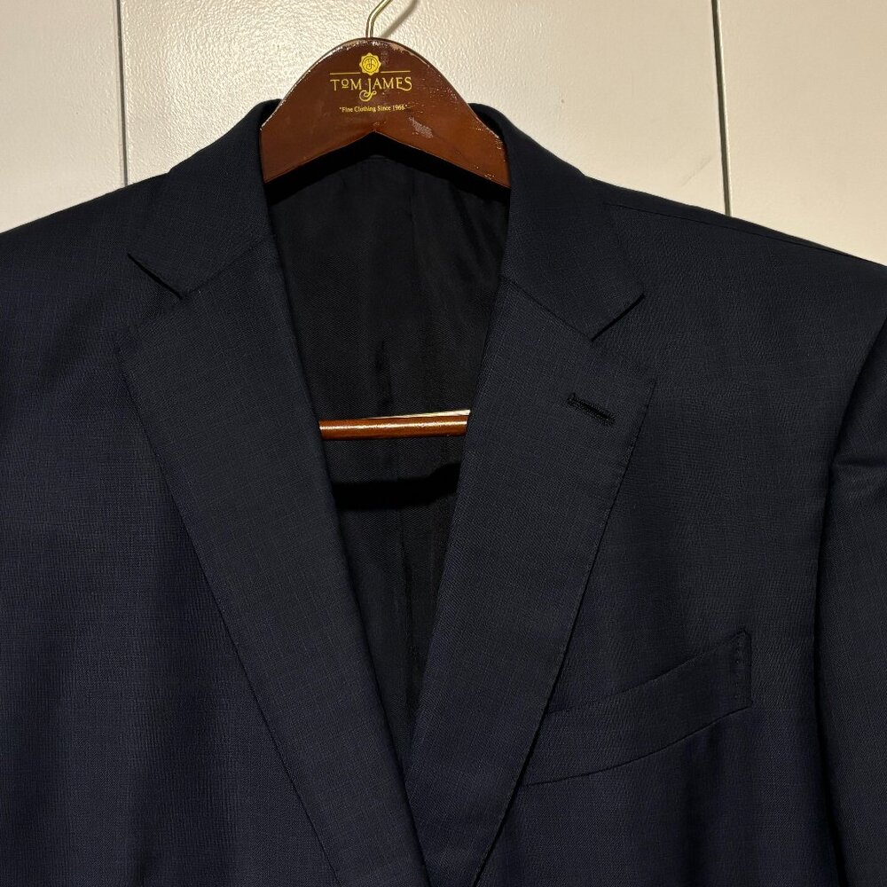 Ermenegildo Zegna Navy Check Sport Coat - 46